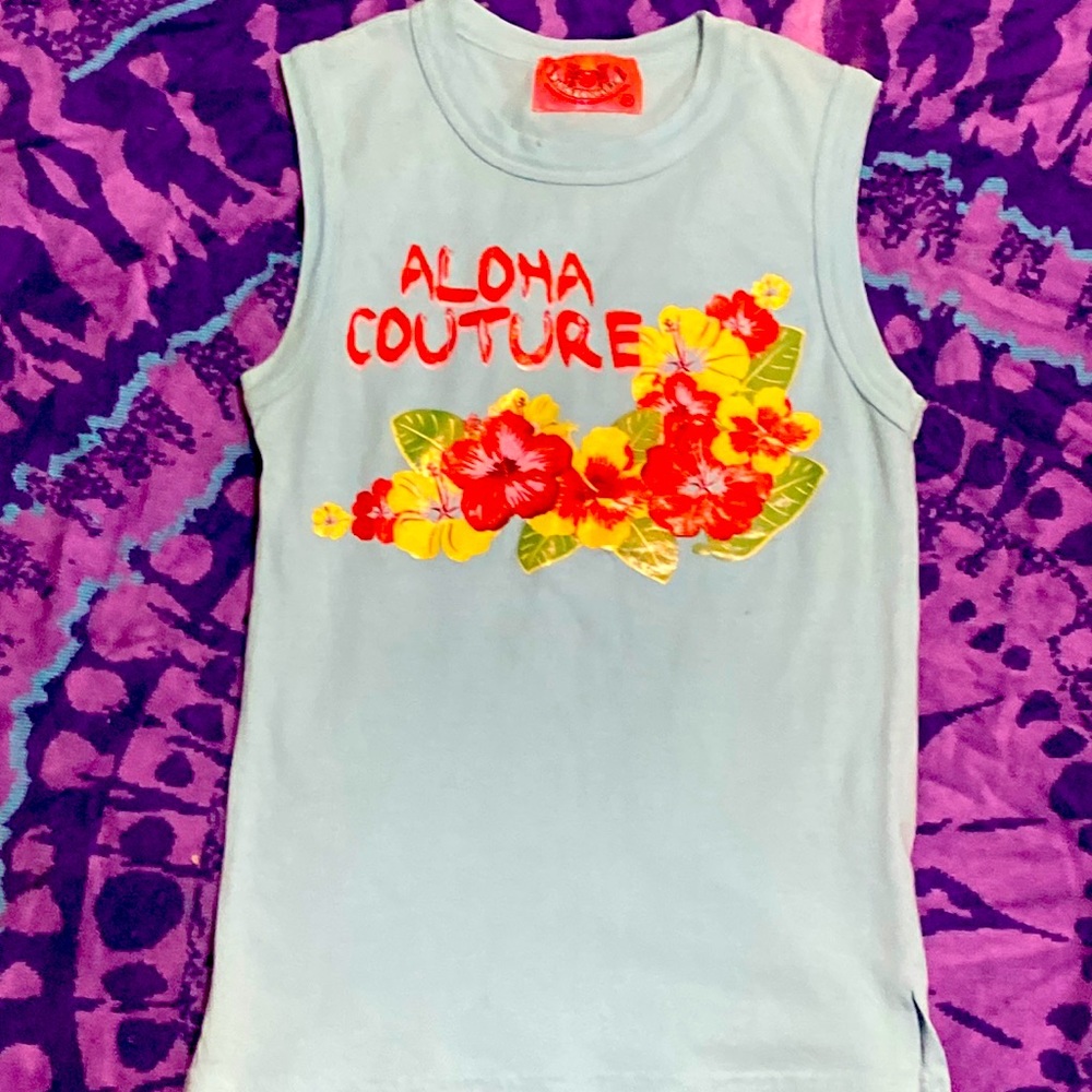 aloha couture juicy couture light blue tank